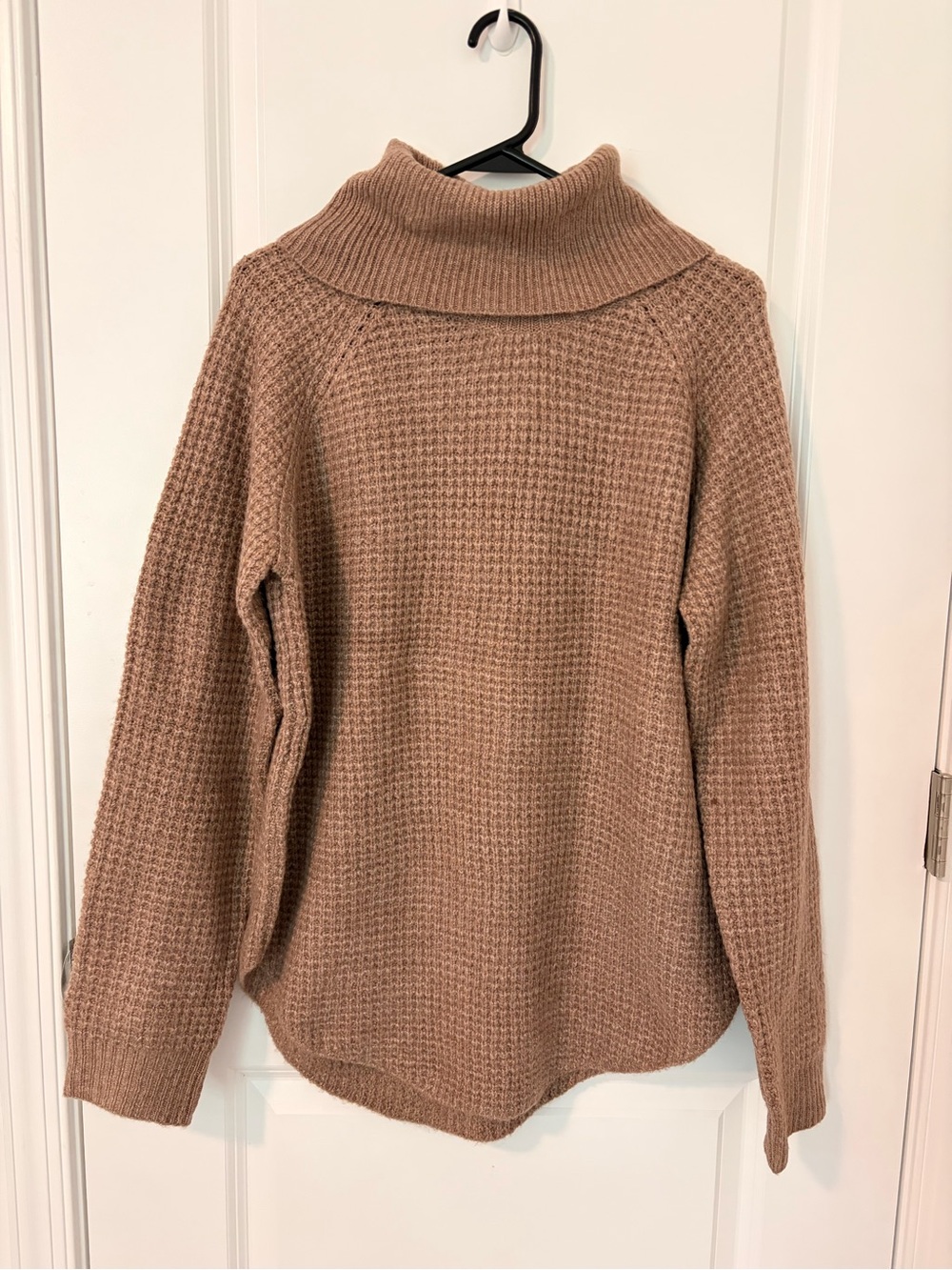Kuhl Cozy Waffle-Knit Turtleneck Sweater - Camel Size Medium
